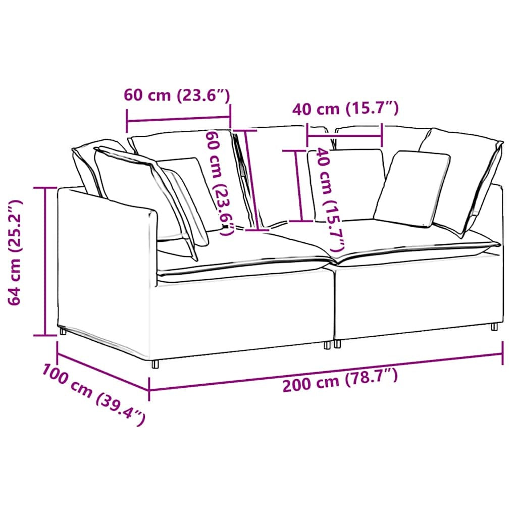 Velvet dark gray modular sofa with cushions by American Smart - WB, featuring a contemporary design and plush upholstery.