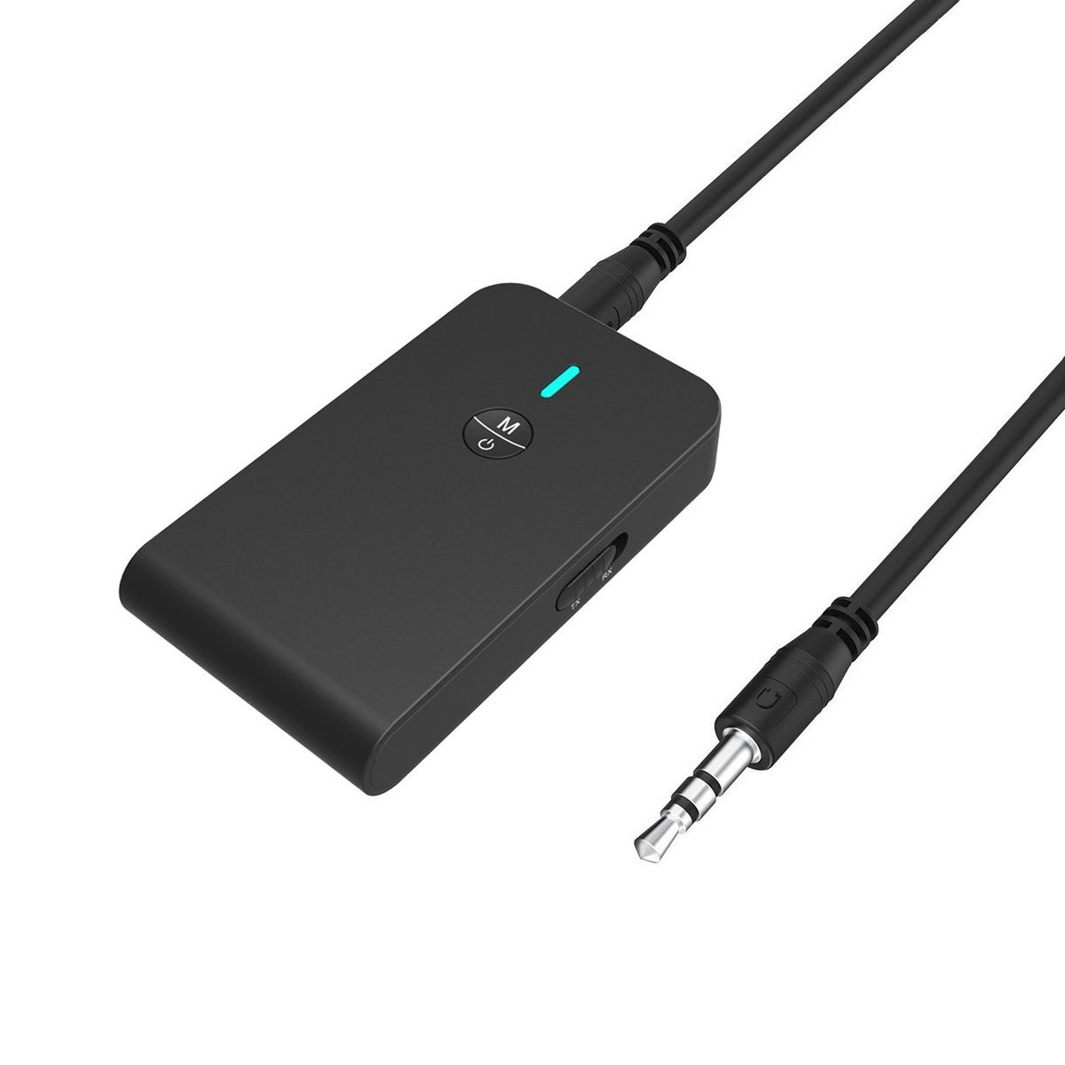 eprolo USB Bluetooth 5.0 transmitter and receiver 2-in-1 wireless audio adapter for TV and computers, showing device with ports and indicators