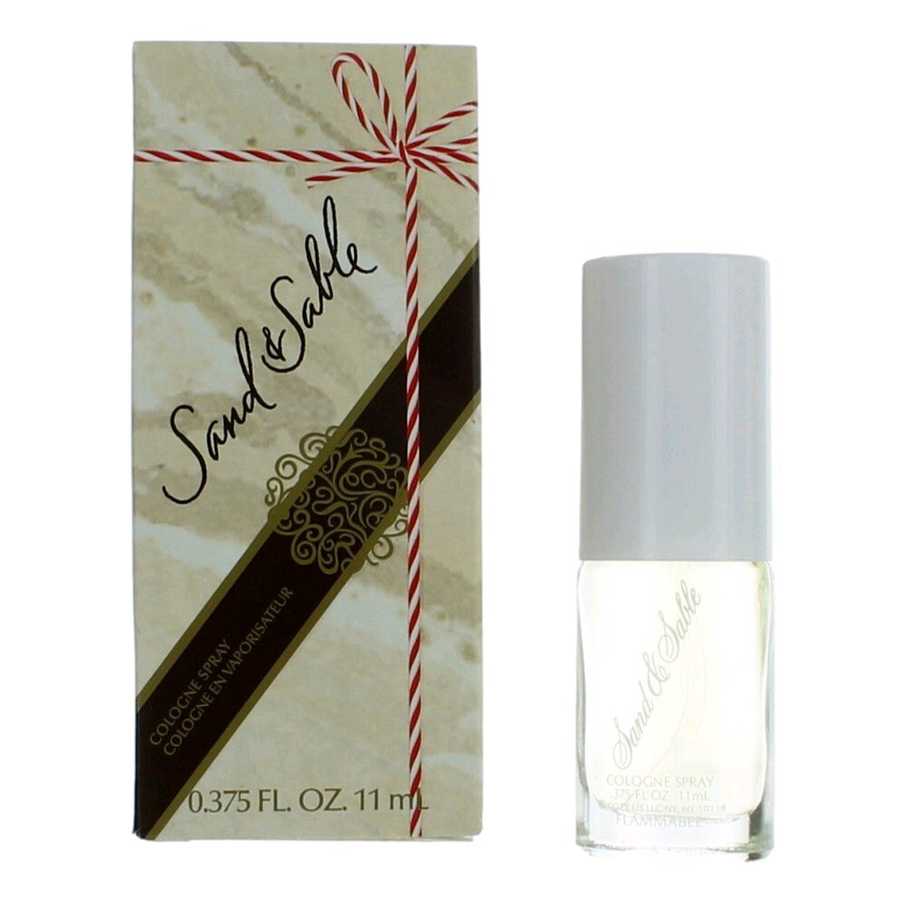 Coty Sand and Sable women's fragrance bottle with 0.375 oz cologne spray, elegant packaging and floral scent.