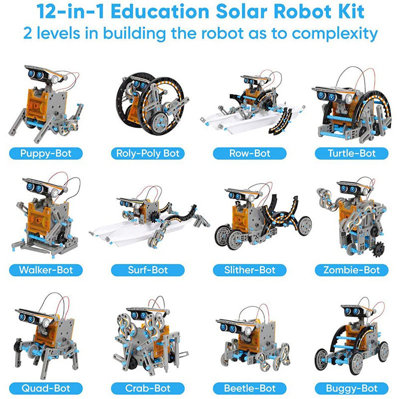 DIY Assembled Toy 13 In 1 Self Assembled Solar Toy Car Intelligent Robot - American Smart