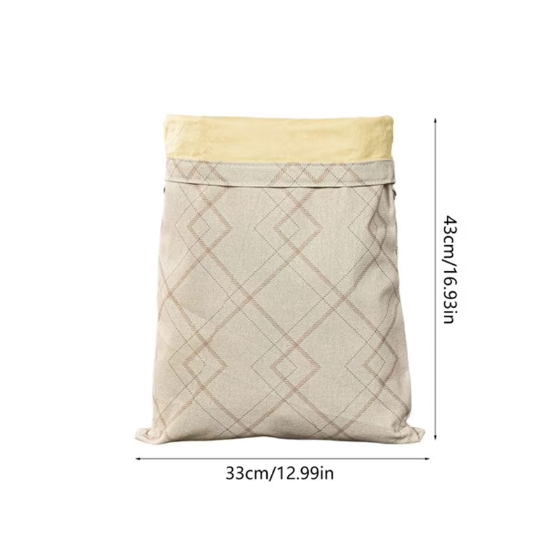 Reusable beeswax bread bags by eprolo, natural beeswax-lined cotton bags for storing bread in freezer or fridge.
