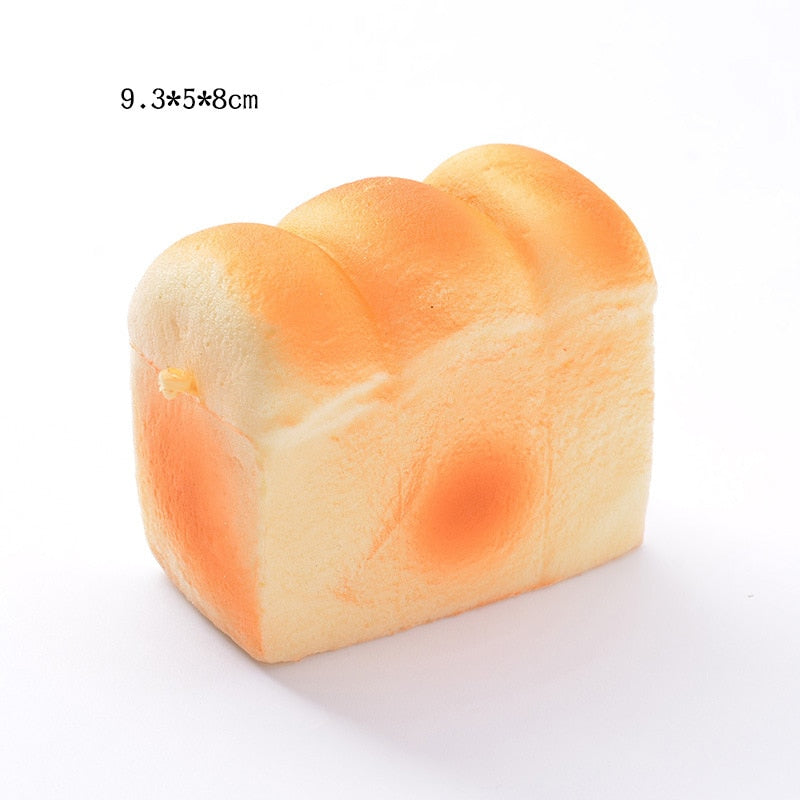 Eprolo squishy bread, toast, and donut stress relief toys in vibrant colors, designed for desktop decoration and sensory fun.