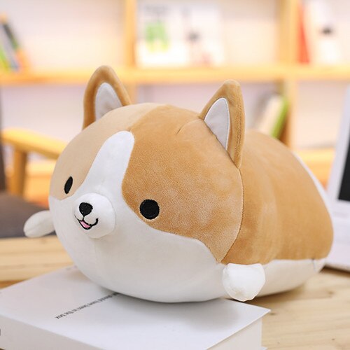 Cute Corgi plush toy from eprolo, soft stuffed animal with cartoon design, perfect as a Christmas or Valentine gift for kids.