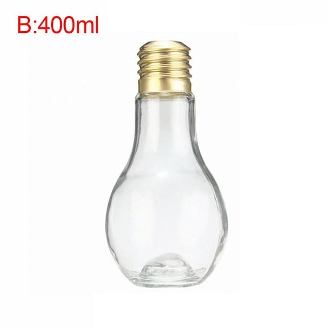Colorful eprolo light bulb-shaped fruit juice bottles featuring a portable, cute juicer design for milk, water, and drinks.