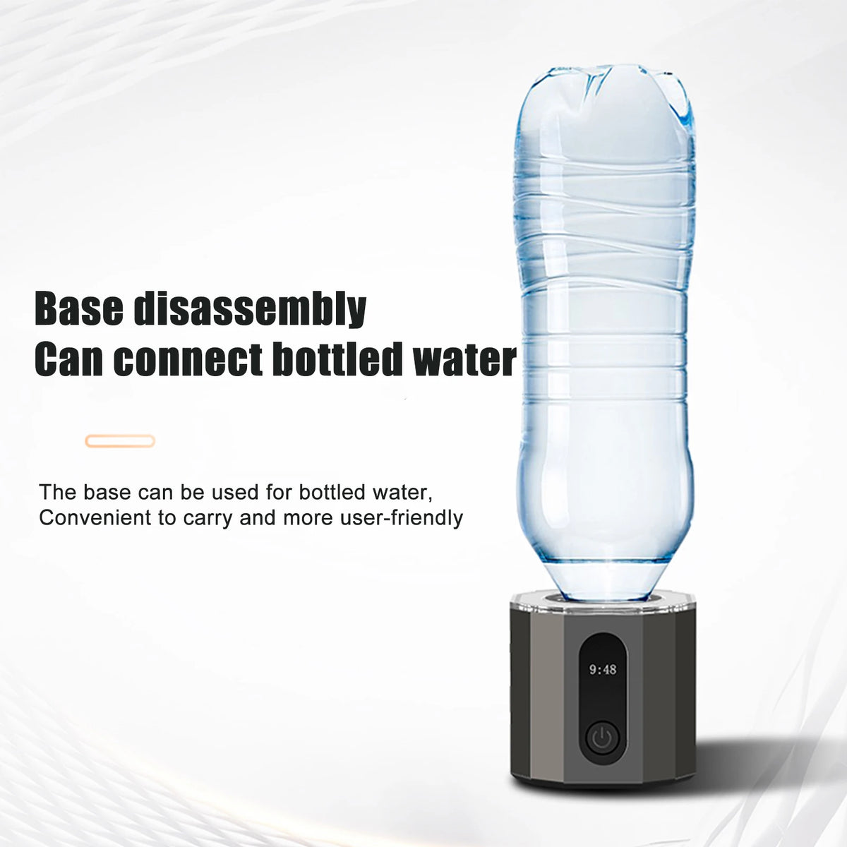 eprolo H60 6000PPB Intelligent Hydrogen Rich Water Cup, portable electrolysis mug with leak-proof design for healthy drinking