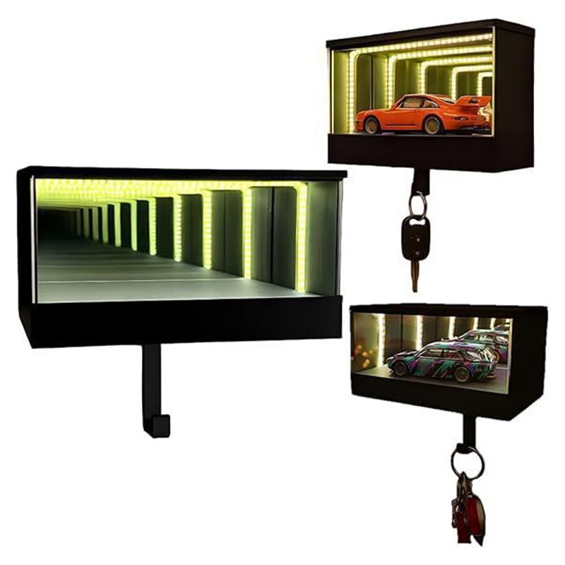 3D printed wall-mounted car key holder with garage hook, car key organizer and storage rack, by eprolo.