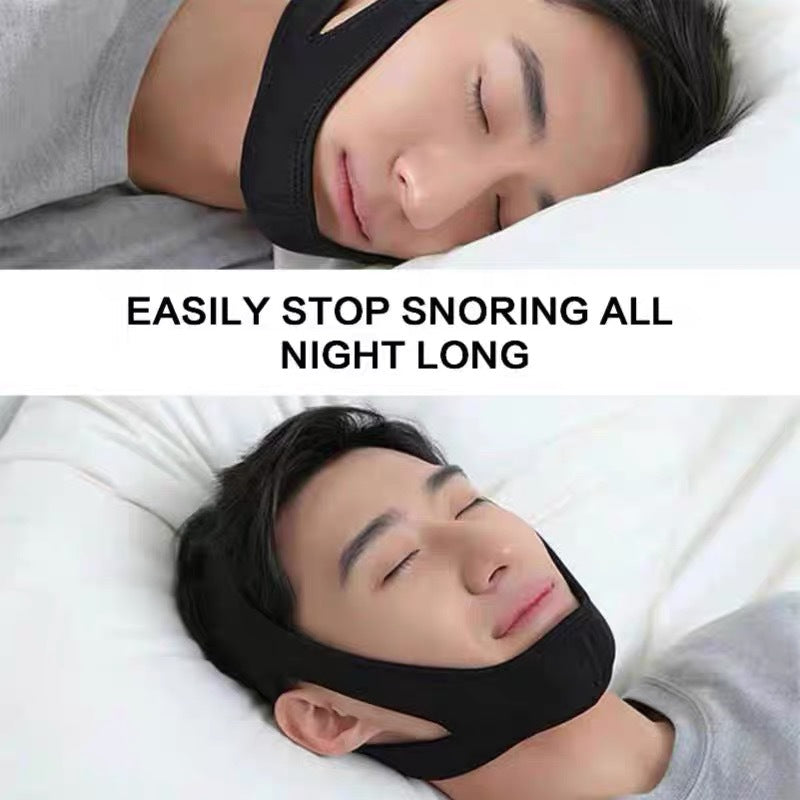 Anti-Snoring Chin Strap with Mouth Breathing Correction, Snore Reduction Device, - American Smart