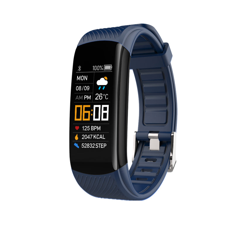 Black eprolo C5S Smart Bracelet with sports pedometer, heart rate, blood pressure, and blood oxygen health monitoring features.