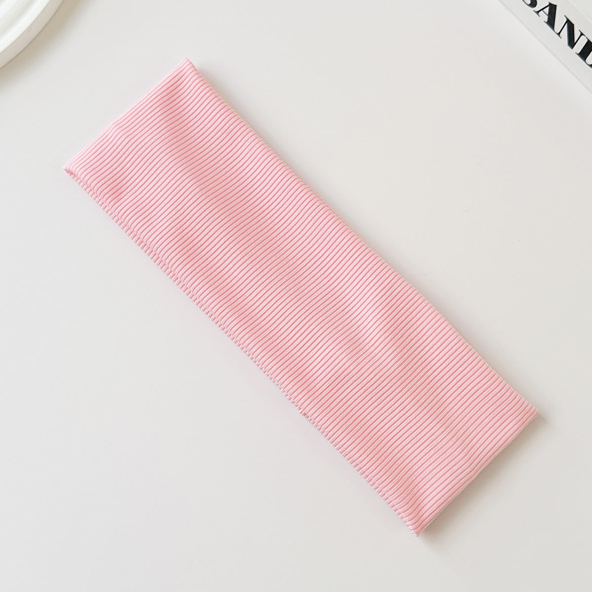 Cotton Elastic Headband Wide Sweat-Absorbent Band, Solid Color, Multi-Functional Headwear - American Smart