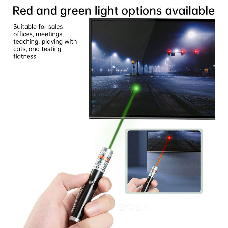 eprolo 2-in-1 mini green laser pointer with portable lamp holder, visible focus for hunting, teaching, and presentations