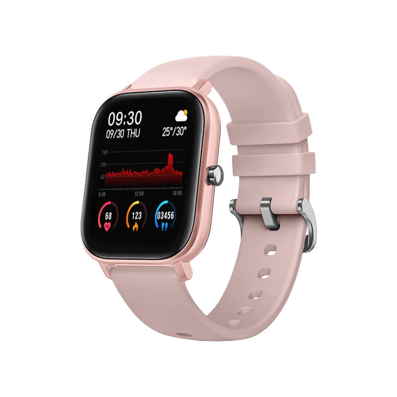 HD image of eprolo IP67 P8 Smart Watch showing its sleek design and digital display on a black background.