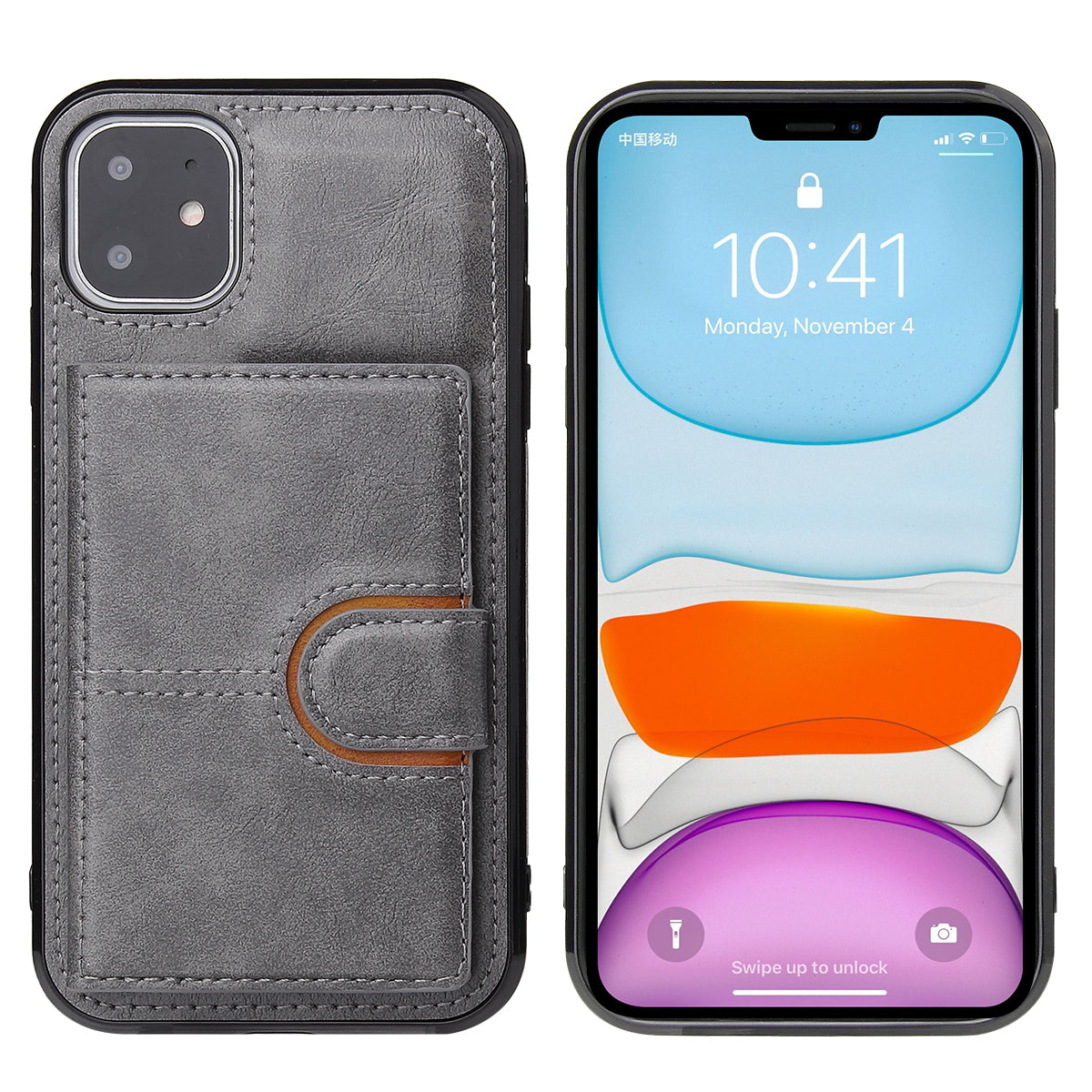 eprolo leather wallet case for iPhone 13 with card slots and anti-drop design, showcasing a stylish and functional look.