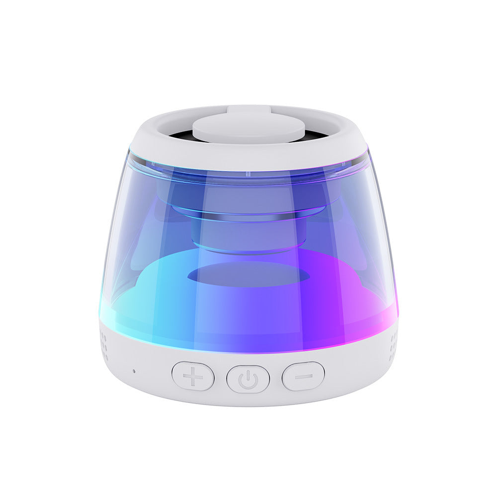 Portable eprolo magnetic speaker phone holder with RGB light, Bluetooth speaker, and subwoofer for outdoor TWS audio experience.