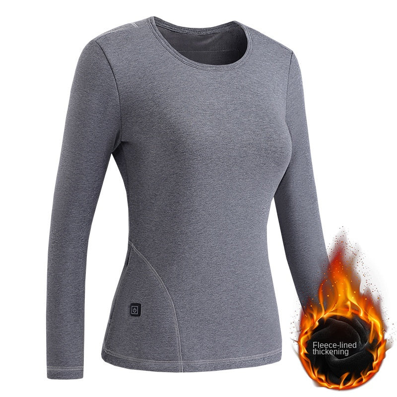 Eprolo intelligent heating suit with USB connection, showing the safe electric heating set for men and women in a close-up view.