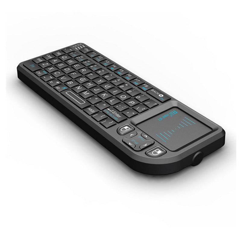 eprolo Rii X1 Mini wireless keyboard with touchpad and remote control, ideal for home office, business, and HTPC laptops