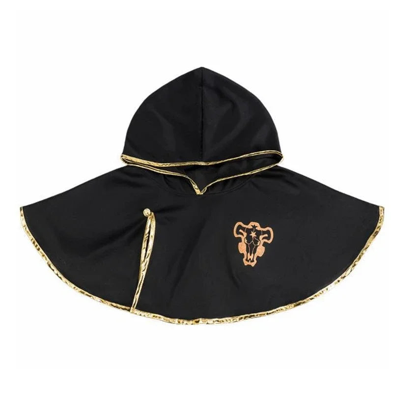 Anime Black Clover Asta and Yuno cosplay costume set with tops, pants, cloak, and bag, ideal for Halloween cosplay.