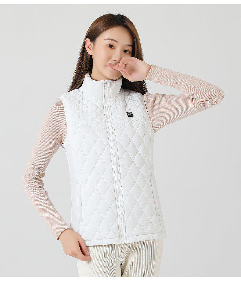 Women's eprolo hot vest with intelligent constant temperature heating, featuring a sleek design and adjustable warmth control.