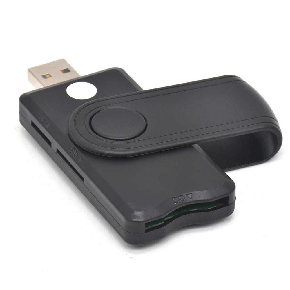 eprolo USB 2.0 multi-in-one smart card reader with multiple card slots and compact design