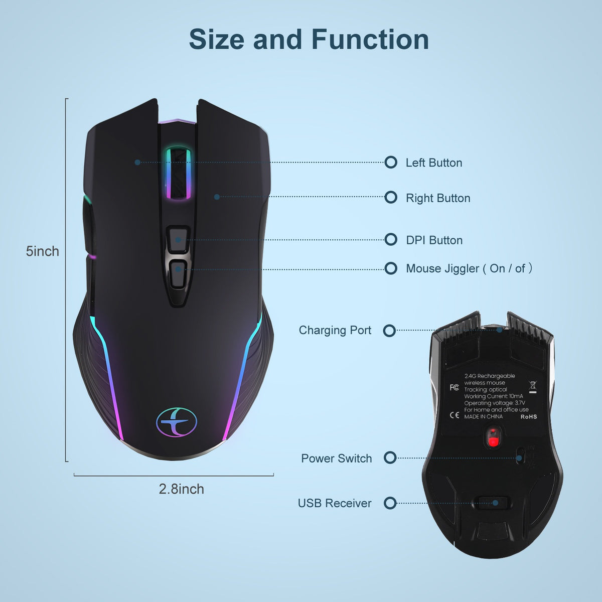 eprolo virtual anti-sleep mouse mover device preventing screen lock and computer slacking with automatic movement for uninterrupted work