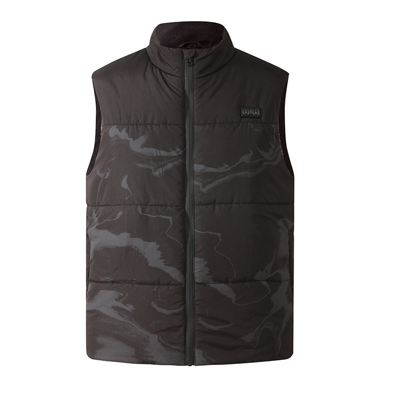 Camouflage eprolo intelligent USB heating vest with constant temperature heating, warmth, cold protection, and vest clip for outdoor use.