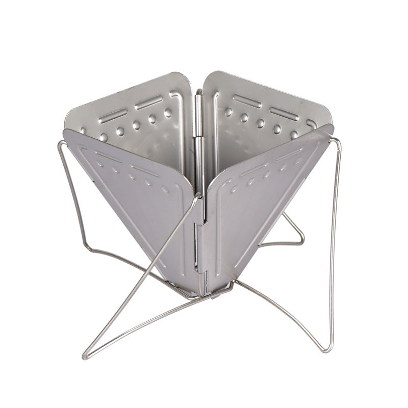 Coffee Drip Rack Outdoor Camping Portable Stainless Steel Folding Funnel Filter Cup Coffee Stove Coffee Grounds Filter - American Smart