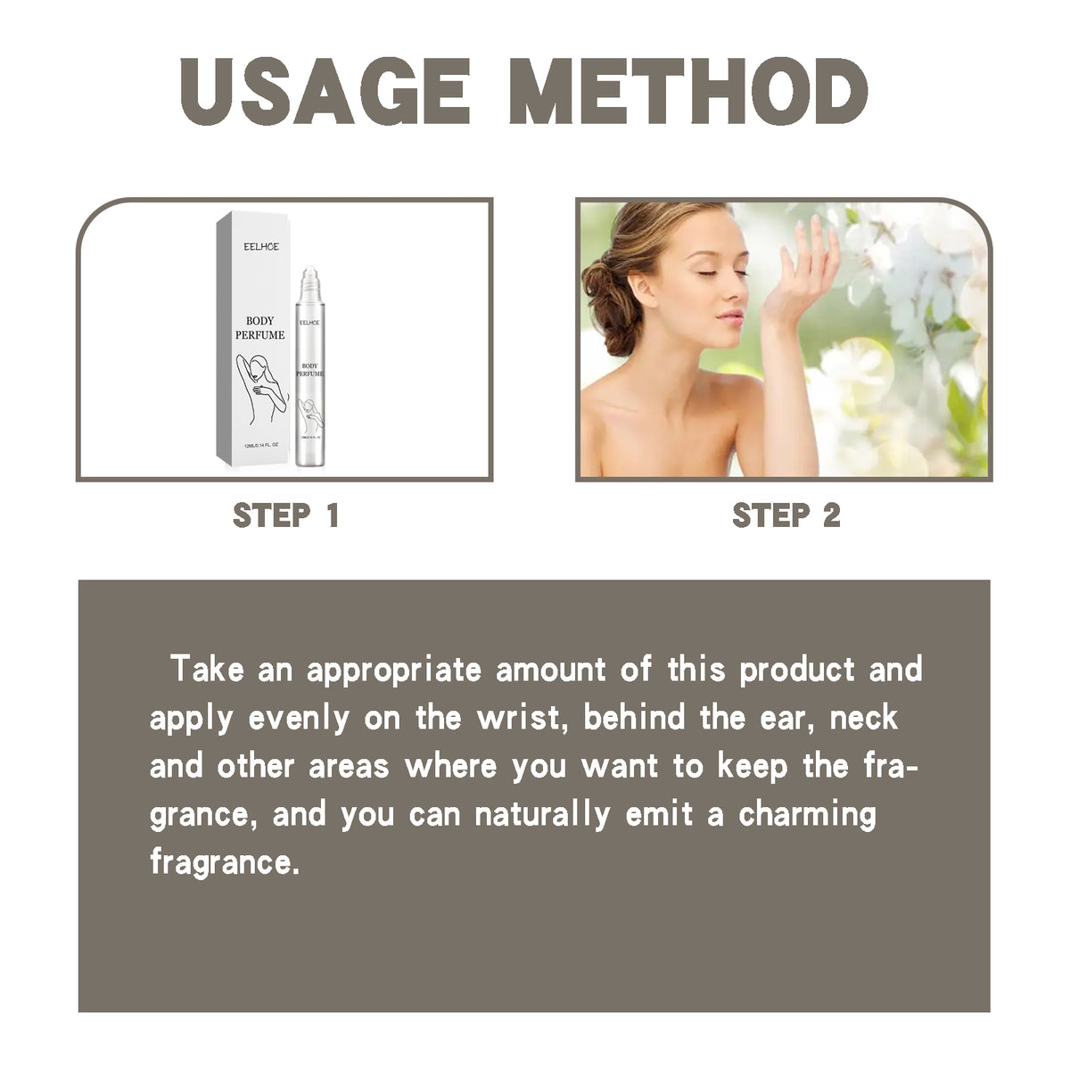 EELHOE Body Perfume Lightening Underarm Odors Natural Fresh Long-Lasting Light Fragrance Keep Fragrance Dating Perfume - American Smart