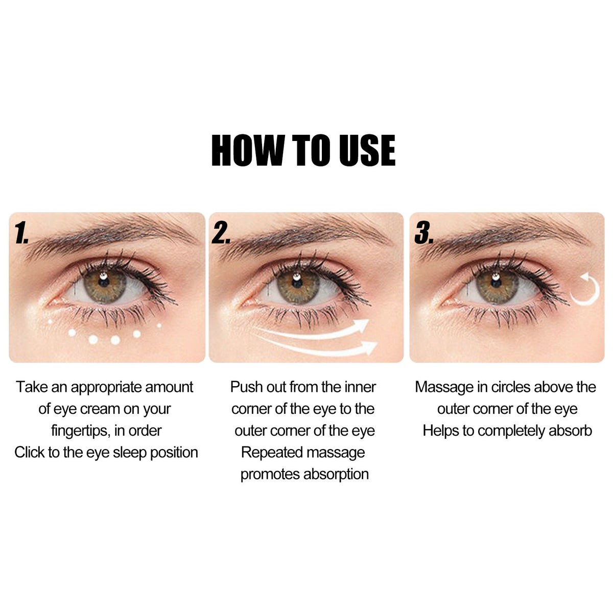 EELHOE Instant Eye Cream, Soft Elastic Eye Care For Wrinkles Eye Cream Refreshing, Hydrating And Brightening Eye Care - American Smart