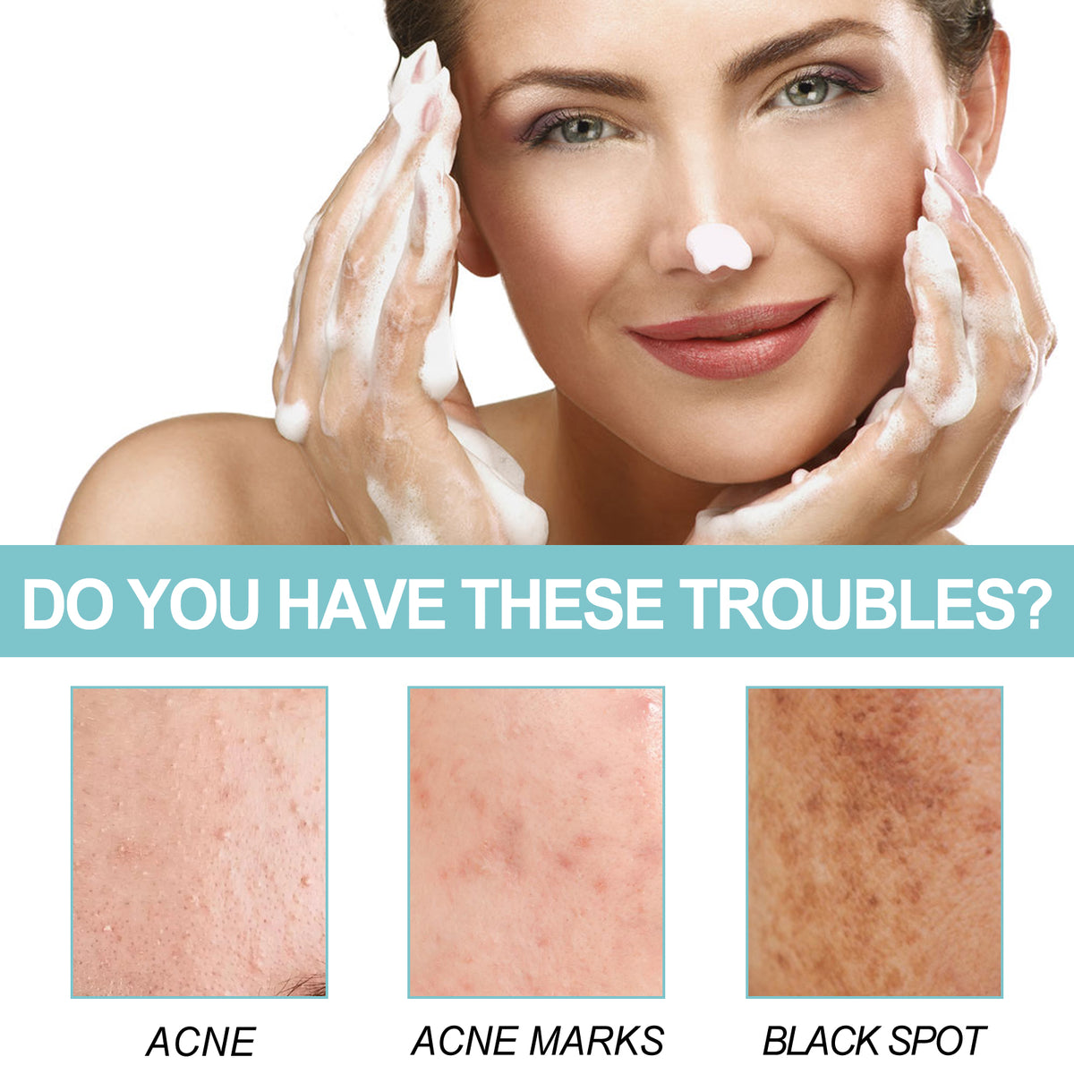 EELHOE Protein Repair Cleansing Soap Cleans Pores, Lighens Acne Dark Spots, Moisturizes Brightening Face Wash Soap - American Smart