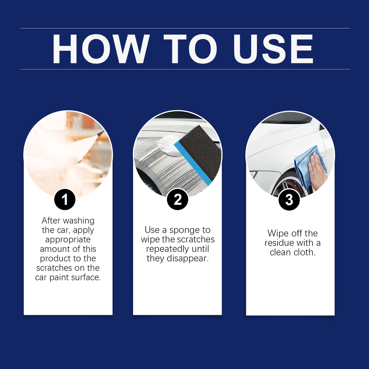 eprolo Homonth automotive scratch care agent removing paint marks and polishing car scratches with abrasive wax for repair.