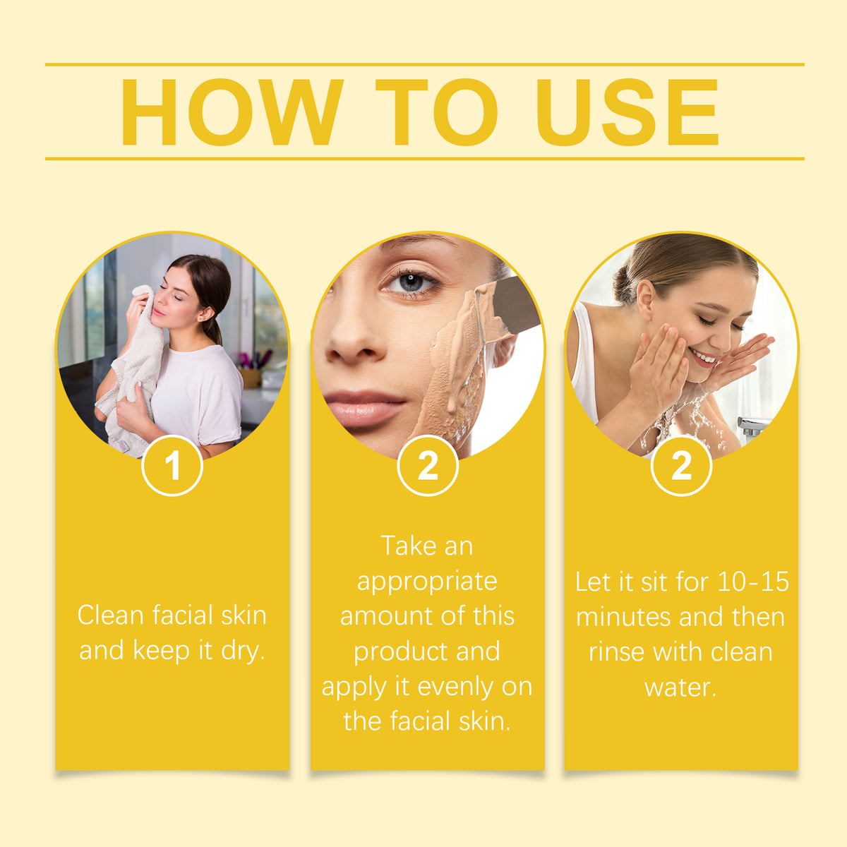 eprolo Hoygi Turmeric Mud Film applying a soft, golden mud mask to clean and moisturize skin, pore cleansing and water locking.