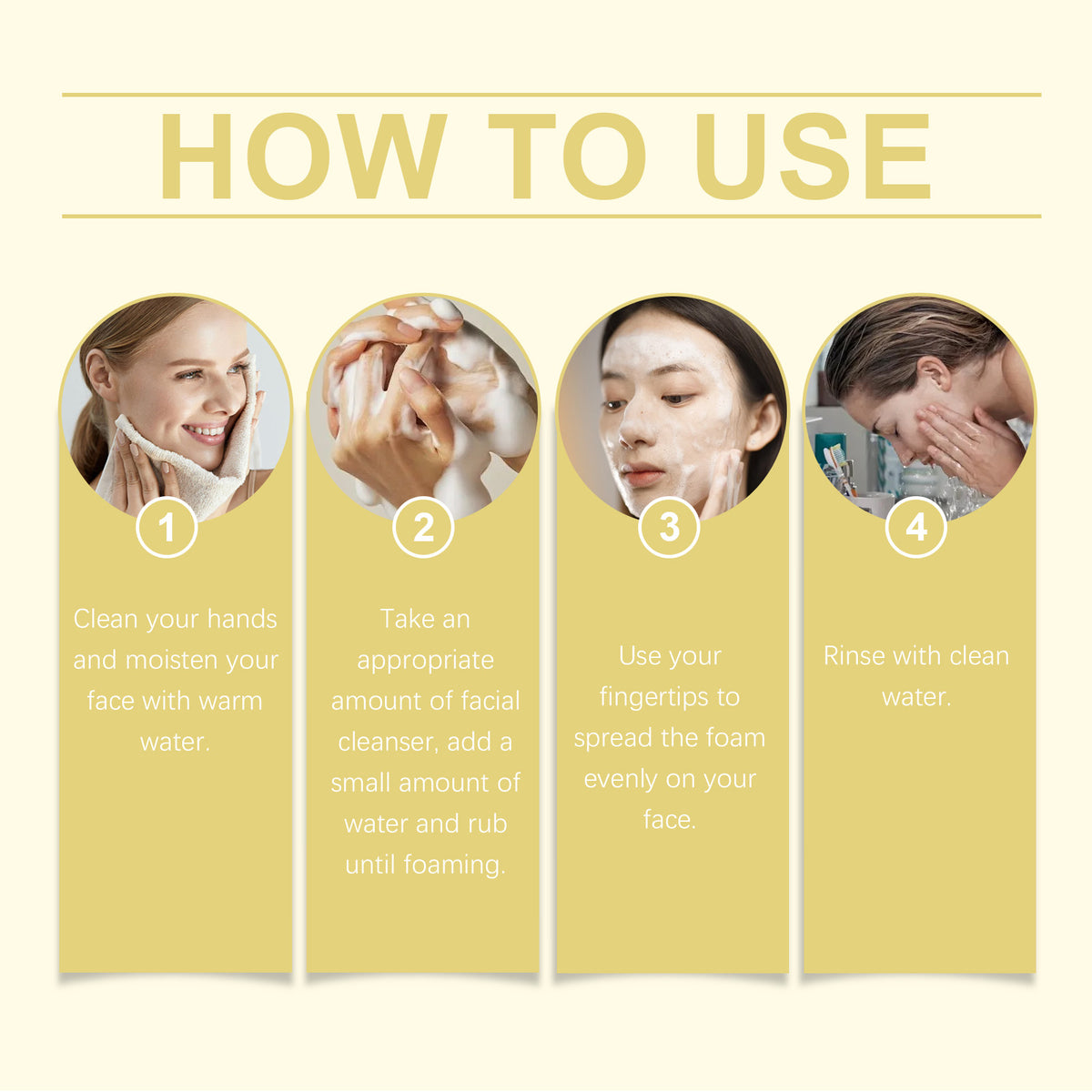 eprolo Hoygi Vitamin C Brightening Cleanser with hydrating and soothing facial skin, non-tightening, moisturizing facial cleanser.