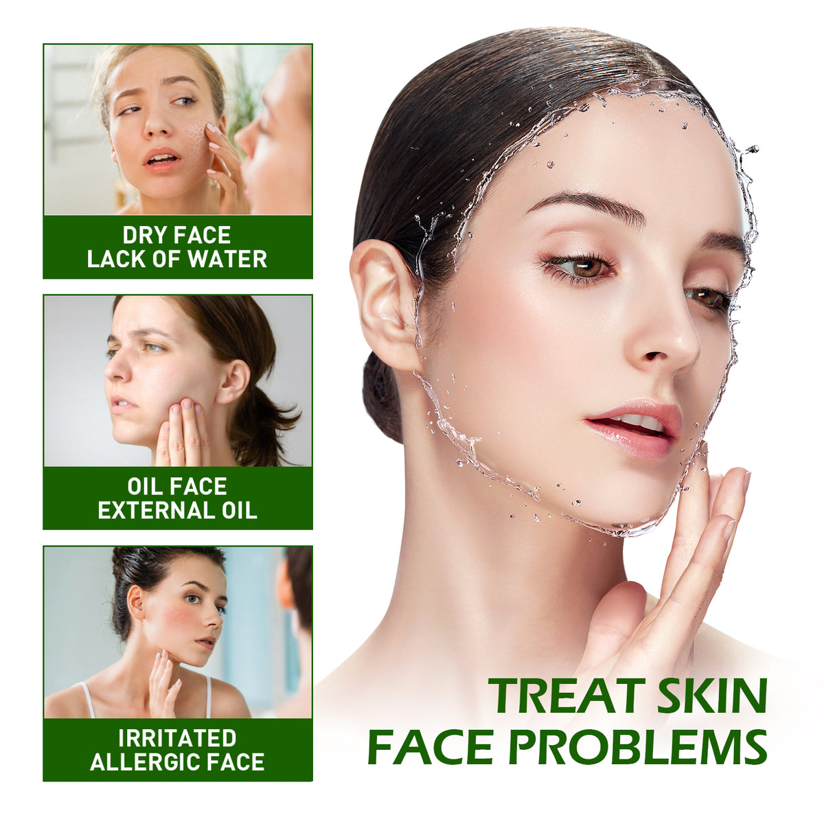 Eprolo Jaysuing Avocado Serum bottle for brightening, moisturizing skin, and lightening fine lines, with fresh avocado imagery.