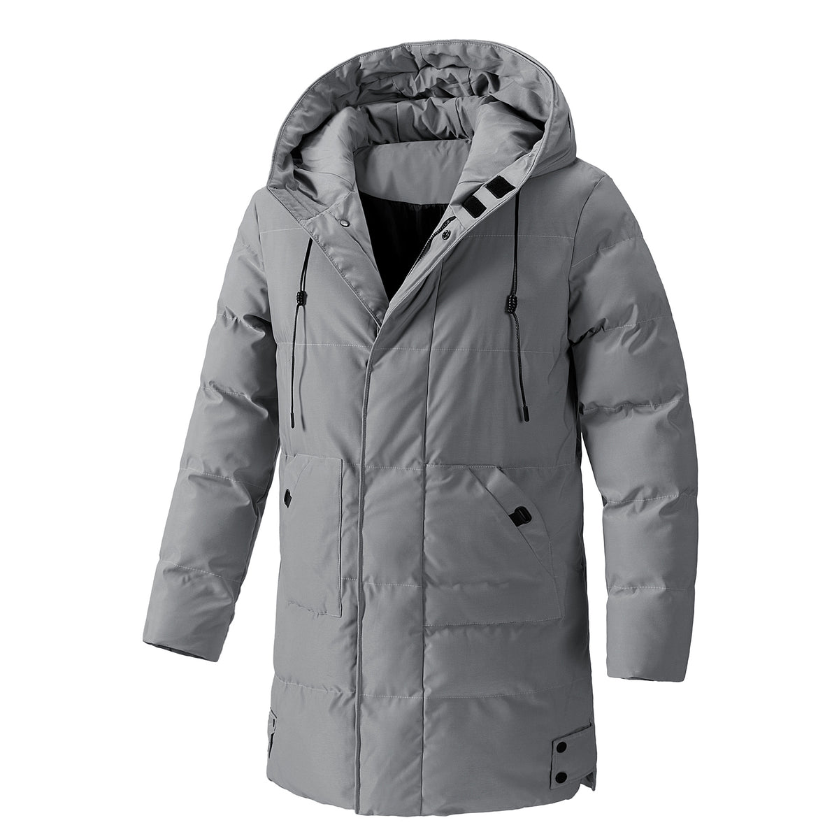 Plus size men's cotton winter jacket by eprolo, casual Korean style, medium length, warm, versatile, and suitable for everyday wear.