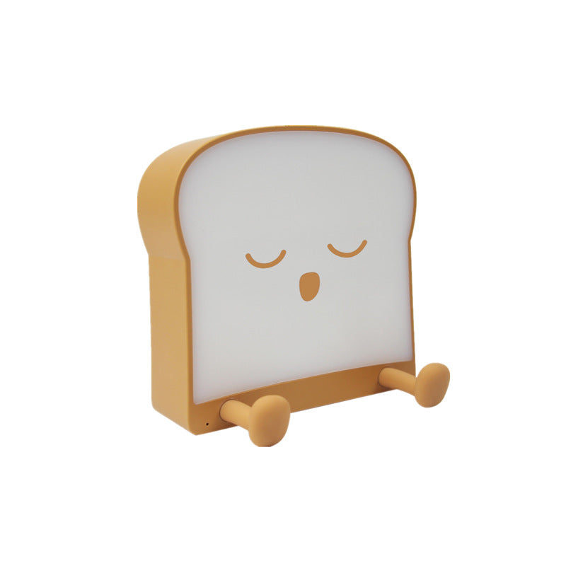 Eprolo bread-shaped night light with USB charging, single-sided LED square bread lamp for bedside use