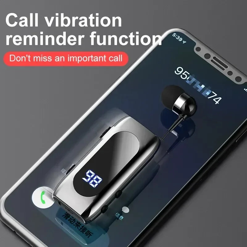 Business Sports Telescopic Cable Collar Clip 5.2 Smart Mini Bluetooth Earphones - American Smart