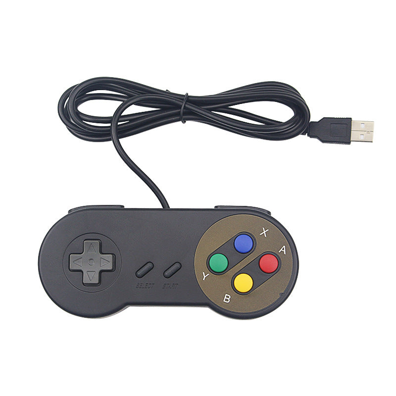 Eprolo Raspberry Pi USB gaming controller with retro SNES-style arcade design, plug-and-play PC controller for gaming.