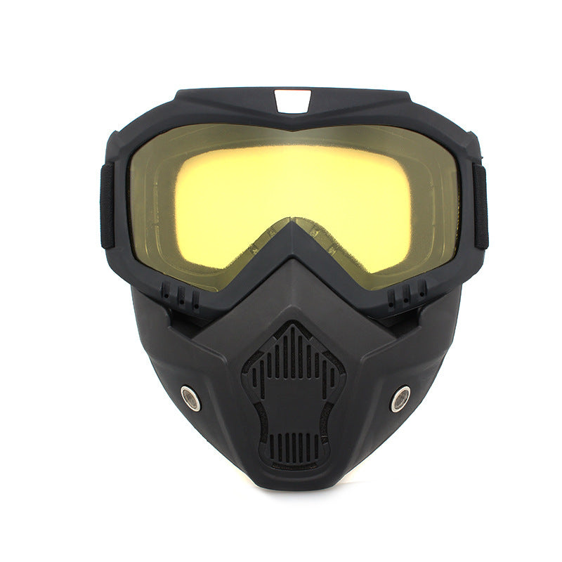Retro Harley off-road goggles mask by eprolo with tinted lenses, tactical wind and sand protection for motorcycle and ski gear.