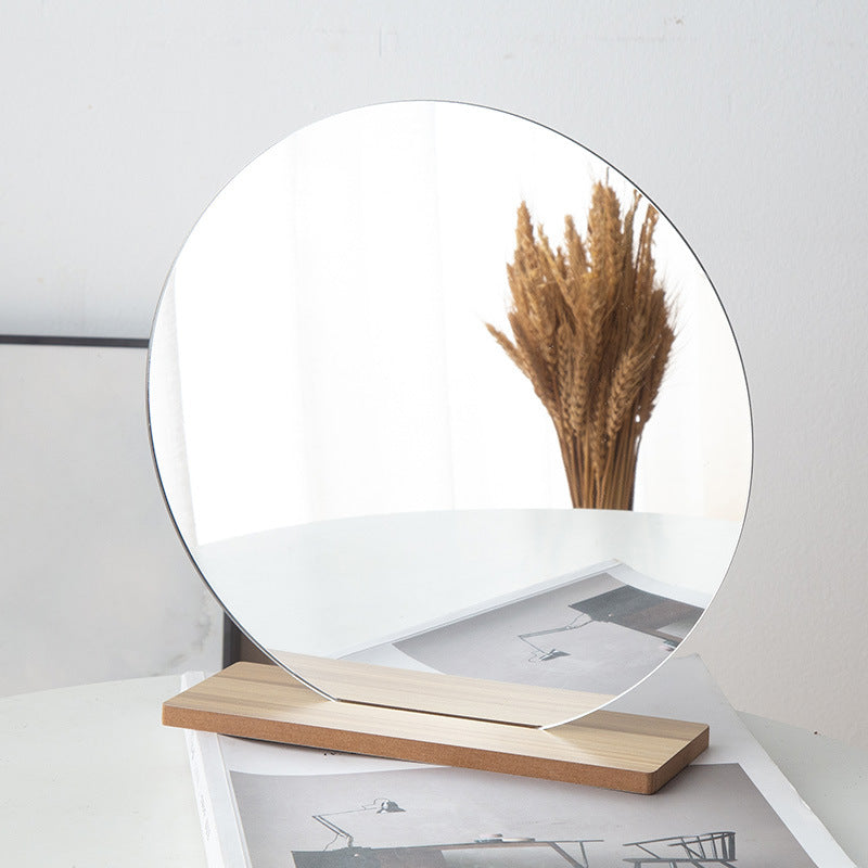 Irregular acrylic vanity mirror for women, photo props and desk makeup mirror with a modern, abstract design.
