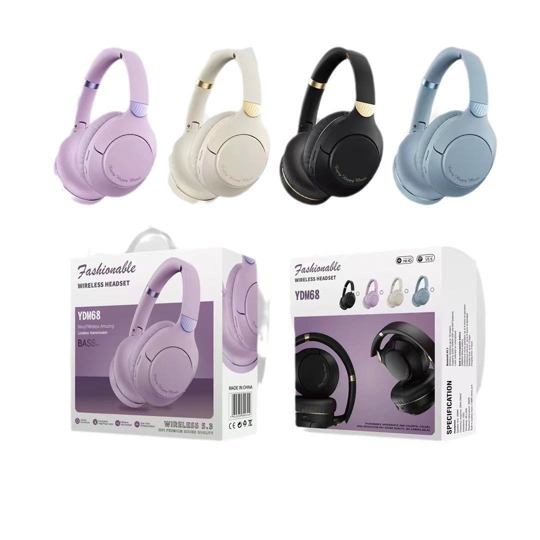 Eprolo YDM68 wireless Bluetooth gaming headset with heavy bass, over-ear design and built-in microphone for gaming and music.