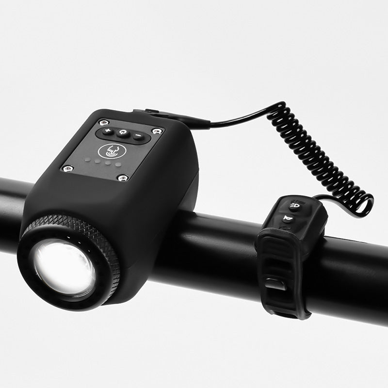 Eprolo bicycle lights for mountain road bikes with waterproof USB charging, high decibel horn, and bright LED illumination for outdoor cycling.