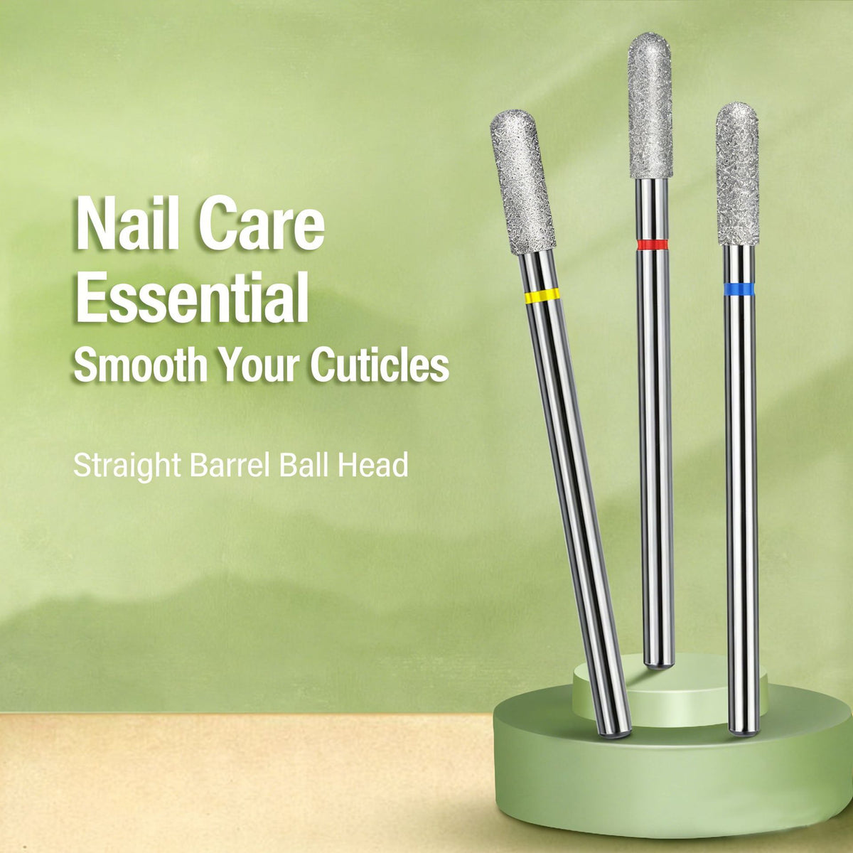 Eprolo tungsten steel nail treatment and removal grinding bit with flat head and cylindrical shape for nail filing and shaping.