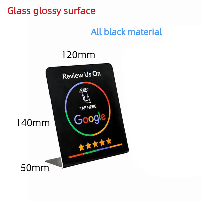 eprolo Google comment card NFC standing card with NTAG213 URL for Apple and Android phones, touch NFC review card