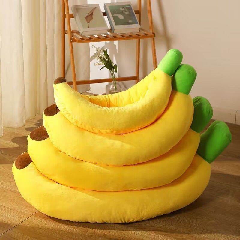 Comfortable All-Season Non-Slip Durable Pet Banana Bed Dog Bed Cat Bed Thick Warm PP Cotton Cat Dog Mat for Sale - American Smart
