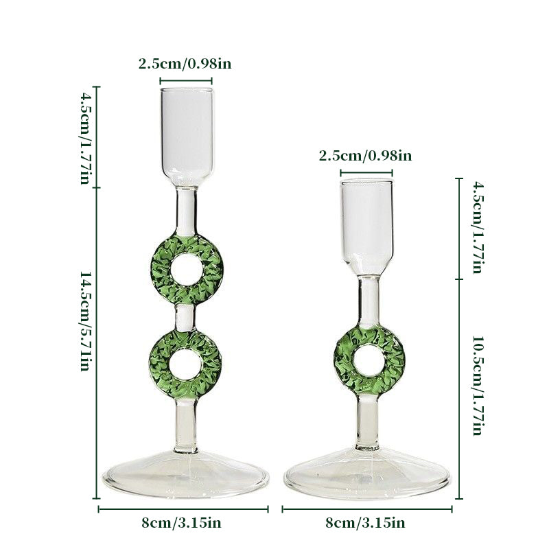 Eprolo Nordic borosilicate glass candle holder shaped like a Christmas tree for festive tabletop holiday decor