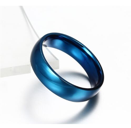 Vnox 6mm classic wedding ring for men and women in polished silver, featuring a simple smooth band design.