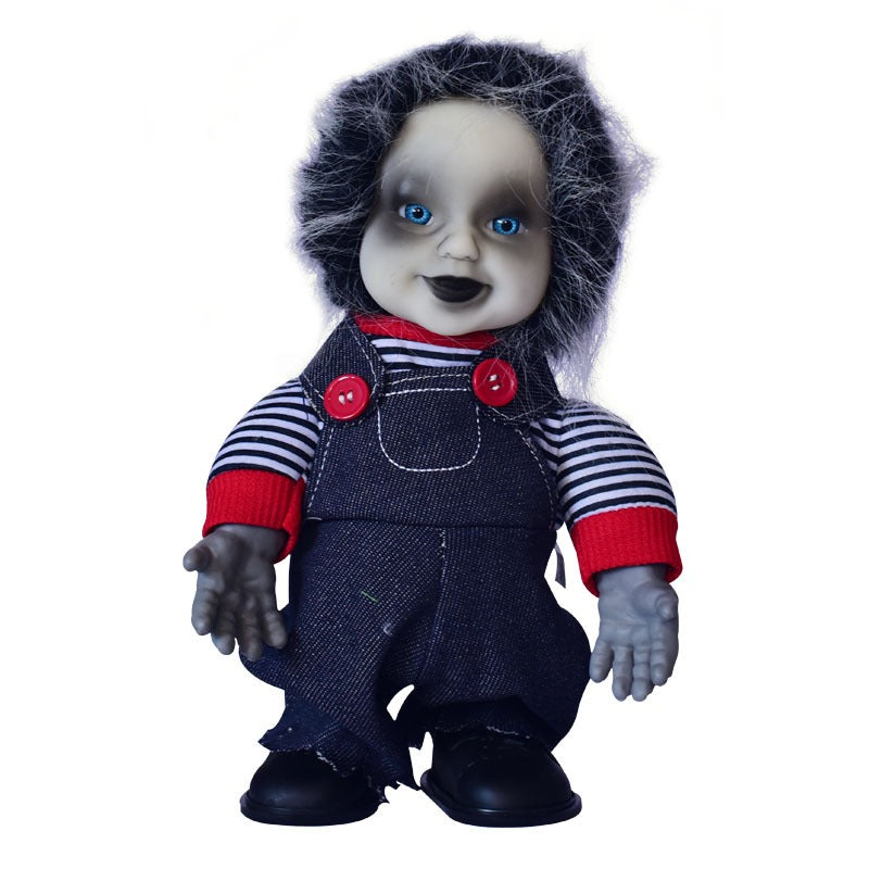 Eprolo Halloween decoration walking doll with spooky costume and detailed features, perfect for festive spooky decor.