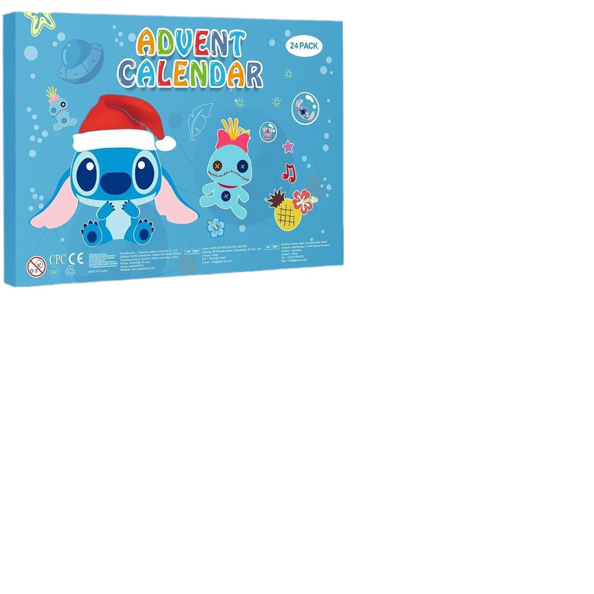 Eprolo Stitch Jewelry paper gift box with 24-grid blind box design, ideal for Christmas or Halloween bracelet packaging.