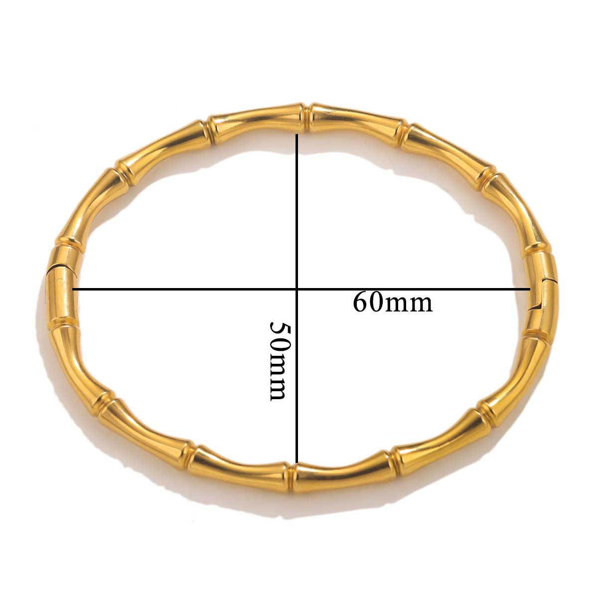 Fashion bamboo titanium steel bracelet for women, stainless steel, summer niche cold style, retro bamboo jewelry by eprolo
