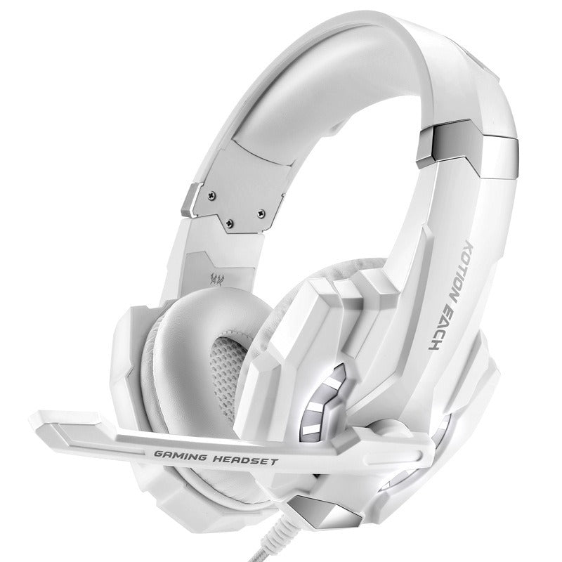 Eprolo G9000 head-mounted gaming cable gamepad earphones with comfortable ear cushions and in-line microphone for gaming.