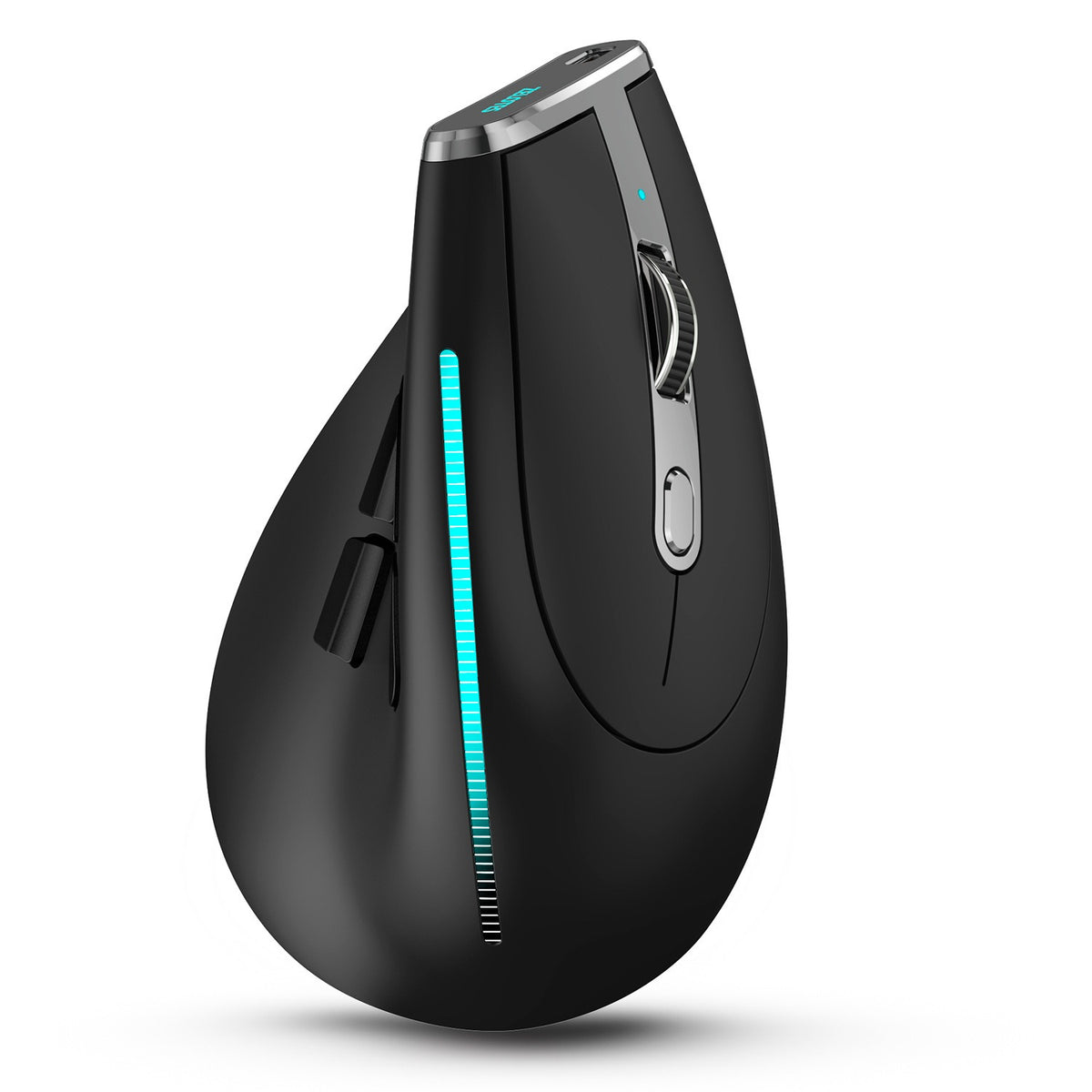 Eprolo ZELOTES Master F36 vertical ergonomic gaming mouse with Bluetooth, programmable buttons, and built-in rechargeable battery.